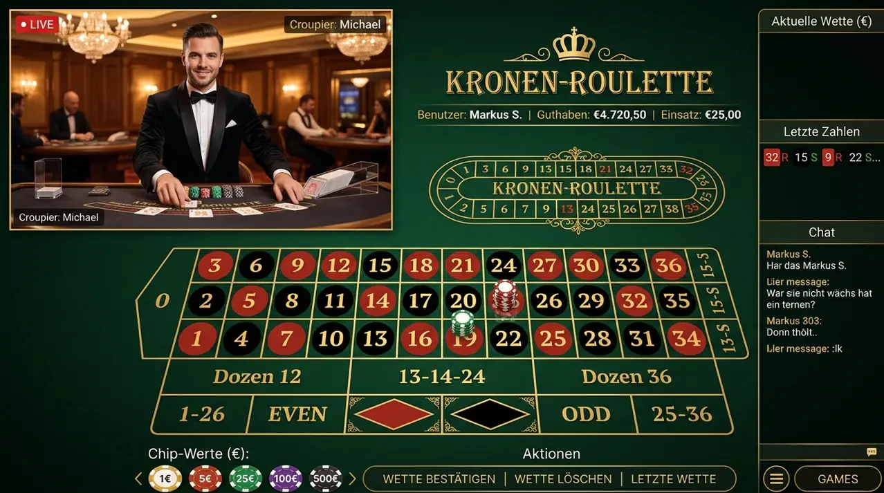 Live Casino & Gold Saloon im Spinbara